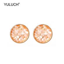 YULUCH Summer Trendy Simple Round Gold Metal Alloy Stud Earings Fashion Jewelry Ethnic Indian Boho Stud Earrings For Women Party 2024 - buy cheap