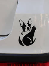 ZTTZDY 8.7x14.7CM Cats and dogs Car Sticker Warm Vinyl Decal Accessories Black/Silver ZJ4-0053 2024 - buy cheap