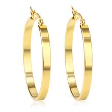 LUXUKISSKIDS Big Hoop Earrings Christmas Gold/Steel Color Stainless Steel Hoop Earring for Women Fashion Jewelry pendientes 2024 - buy cheap