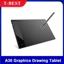 Tablet de desenho digital veikk a30, tablet de desenho gráfico com 8192 níveis passivo, 10x 6 polegadas para artistas de estudo on-line 2024 - compre barato