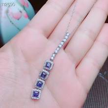 Personality Trend Sapphire Pendant 925 Sterling Silver Fine Jewelry Sapphire Necklace 2024 - buy cheap