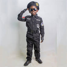 Halloween Cosplay Costume for Kids Policeman Uniform Christmas Gift Special Force SWAT Fancy Disguise 110-160cm Boys Army Girl 2024 - buy cheap