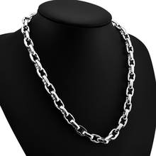 Curb Chains Link Men Choker 100% 925 Sterling Silver Man necklace Punk hip-hop Male Jewelry Woman Accessories Fashion 2024 - buy cheap