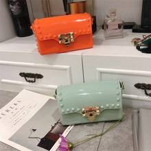 Women Jelly Bag Casual Crossbody Bags Ladies Phone Orange Purse Shoulder Messenger Bags Luxury Designer PVC Mini Package 2024 - buy cheap