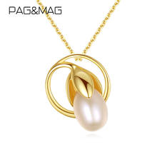 PAG & MAG-Colgante con forma de flor de tulipán para mujer y niña, Collar de plata de ley 925, joyería fina 2024 - compra barato