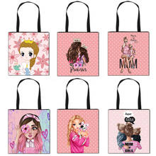 Bolsos de hombro de princesa de dibujos animados para mujer, bolso de mano de lona, informal, grande, de viaje 2024 - compra barato