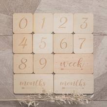 7pcs Baby Photography Milestone Cards Square Shape Newborn Milestone Cards Memorial Monthly Photography Props Toy Souvenir Set 2024 - купить недорого