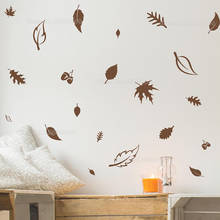 26 Piece Fallen Leaves Wall Stickers For Kids Bedroom Living room Dining room Kitchen DIY Vinyl Wall Decals Door Murals LL2094 2024 - buy cheap