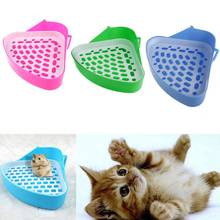 New Small Animal Hamster Pet Cat Rabbit Corner Toilet Litter Trays Clean Indoor Pet Litter Training Tray 2024 - buy cheap