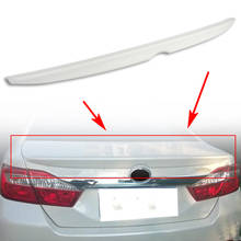 Spoiler traseiro para toyota camry, asa do porta-malas em branco, para modelos 2012, 2013, 2014, 2015, 2016 e 2017, plástico abs 2024 - compre barato