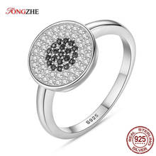 TONGZHE-anillos de lujo de Hamsa para mujer, 100% Plata de Ley 925 famosos, buena suerte, ojos negros, CZ, joyería de boda 2024 - compra barato
