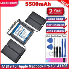 Аккумулятор LOSONCOER A1819, 5500 мАч, для A1706 macbook pro, 13 дюймов 2024 - купить недорого