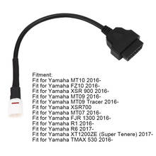 Cabo de diagnóstico de scanner de moto, leitor de códigos de falhas 4 pinos para obd2, compatível com yamaha 2024 - compre barato