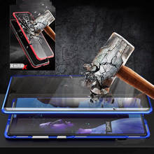 Двухсторонний стеклянный металлический магнитный чехол для Samsung Galaxy Note 10 9 8 Pro S10 S9 S8 Plus S10E A70 A50 A40 A30 A10 A60 2024 - купить недорого