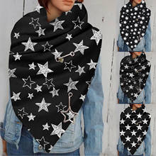 Bufandas Retro con estampado de estrellas para mujer, chales cómodos de Cachemira, suaves, a la moda, cálidos para exteriores, invierno, n. ° 40 2024 - compra barato