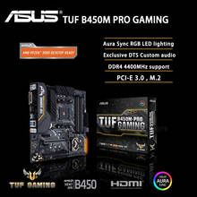 Игровой ASUS TUF B450M PRO, B450M AMD B450 DDR4 3466 МГц 128G,M.2,DVI-D,SATA 6 ГБ/,USB 3,1, поддержка R3 R5 R7 R9 2024 - купить недорого