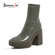 Donna-in 2020 Fashion Thick-soled Women Boots Thick Heel High Heel Chelsea Winter New Sexy Ankle Martin Boot Female Shoes  Cool 2024 - buy cheap