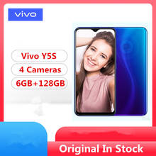 Vivo-Teléfono Móvil Inteligente Y5S, celular con Android 9,0, pantalla IPS de 6,53 pulgadas, 2340x1080, 6GB de RAM, 128GB de ROM, cámara de 16.0MP, 4 cámaras, reconocimiento de huella 2024 - compra barato
