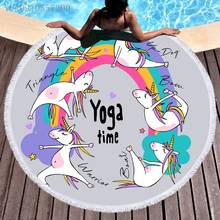 Microfiber Towel Cartoon Unicorn Printed Quick Drying Beach Towels for Adults Sport Surfing Towels Swimming Beach Mat 2024 - buy cheap