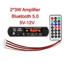 Amplificador de manos libres para coche, placa decodificadora de reproductor MP3 de 2x3W, 5-12V, Bluetooth 5,0, módulo de Radio FM, compatible con grabadoras FM, TF, USB, AUX, 10 Uds. 2024 - compra barato