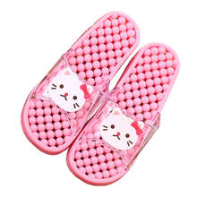 Cartoon Cat Sandals And Slippers Female Home Bathroom Non-Slip Leaking Couple Plastic Slippers Men And Women Indoor Sandals Men 2024 - buy cheap