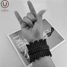 UKEBAY New Designer Punk Charm Bracelets Rock Hiphop Bangles Handmade Jewelry Rubber Silicone Bracelets Birthday Party Gift 2024 - buy cheap