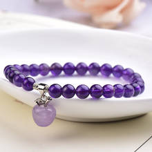 Fashion Natural Amethyst Bracelets Healing Stone Crystals Charm Raw Simple Mineral Jewelry For Ladies Jewelry Souvenir DIY Gift 2024 - buy cheap