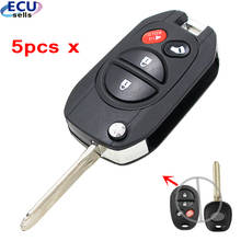 5pcs x 3+1 Buttons Modified flip Remote Key Shell for TOYOTA Highlander Sequoia Sienna Tacoma Tundra Avalon Solara GQ43VT20T 2024 - buy cheap