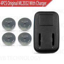 4PCS New Original ML2032 3V Rechargeable lithium battery + ML2032 charger Free shipping 2024 - buy cheap