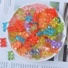 12Pcs Mini Bear Beads Rubber Soft Slime Charms Plasticine Slime Accessories Beads For Crystal Mud Fluffy Slime 2024 - buy cheap