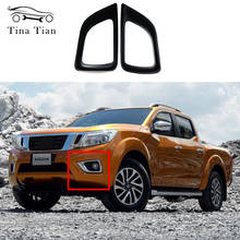 Fit for 2016 2017 Nissan NP300 Navara Frontier D23 4WD Fog Lamp Black Frame Cover 2024 - buy cheap