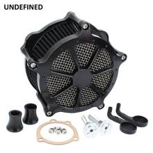 Black CNC Air Filter Motorcycle Venturi Cut Air Cleaner Intake System For Harley Sportster Iron 883 XL1200 XL883 48 72 1991-2019 2024 - buy cheap