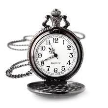 Vintage Gun Black Pocket Watch Charm Punk Digital Quartz Pocket Watch Men Women 80cm Long Chain Necklace Pocket Watch Clock 2024 - buy cheap