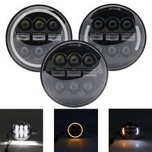 Accesorios para motocicleta, faro led halo angel eyes 5 de 5,75 pulgadas, cubo con carcasa para Sportster 3/4 XL883 FXCW 2024 - compra barato