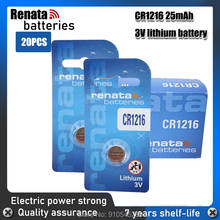 20 piezas renata-batería de litio de 3V CR 1216 CR1216 DL1216 BR1216 LM1216, compatible con calculadora de reloj 2024 - compra barato
