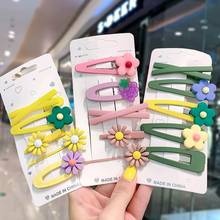Conjunto de horquillas de flores de princesa coreana, pinzas para el pelo para niñas, pasadores, accesorios para niños, adorno para el cabello, tocado 2024 - compra barato