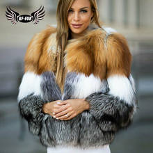 BFFUR Fashion Women Real Fox Fur Coat Whole Skin Warm Thick Jacket Genuine Fur Winter Jacket Women 2022 Luxury Fluffy Overcoat 2024 - buy cheap