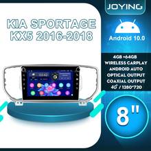 JOYING Car Accessories 8" 1Din Radio Android 10 Car Stereo Auto Multimedia Player Head Unit 4G For Kia Sportage KX5 2016 2018 2024 - buy cheap