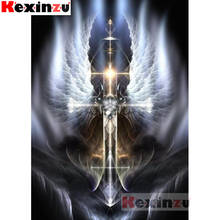 Kexinzu-pintura de diamante 5D DIY "Espada de ala", bordado 3D, mosaico de punto de cruz, regalo de pintura de diamante K @ 88886 2024 - compra barato