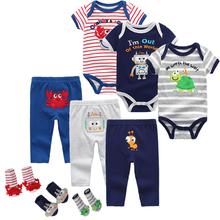 Top Baby Clothing Sets short Sleeve Rompers Bodysuits Pant Socks 3pcs/set roupas infantis menina Overalls 2019 girls clothes 2024 - buy cheap