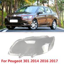 CAPQX 1PCS For Peugeot 301 2014 2016 2017 Front Headlamp Lamp cover Lampshade Headlight Waterproof  head light Shade Shell 2024 - buy cheap