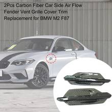 2Pcs Carbon Fiber Car Side Air Flow Fender Vent Grille Cover Trim Replacement for BMW M2 F87 Accessories 2024 - buy cheap