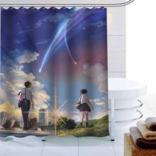 Custom Kimi No Na Wa Anime Shower Curtain Waterproof Fabric Bath Curtain 180X180cmPolyester Fabric Bathroom Curtain 2024 - buy cheap
