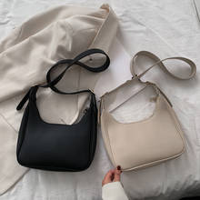 Ladies Bag Chain Women Shoulder Bag Fashion Crescent Messenger Bag Women Solid Color PU Simple Travel Shoulder Pouch 2024 - buy cheap