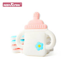 Keep & Grow-botella de alimentación de silicona sin BPA, mordedor para bebé, juguetes de dentición, collar, colgante, regalo de ducha, 1 unidad 2024 - compra barato