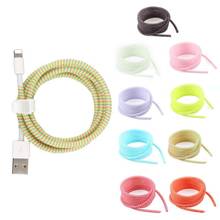 Protector de Cable de carga USB, funda organizadora de Cable de 1,4 M, 9 colores para IPhone y Xiaomi 2024 - compra barato