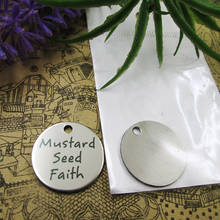 Dijes de acero inoxidable "Seed Faith", 5 estilos para elegir, dijes DIY para collar y pulsera, 10 Uds. 2024 - compra barato