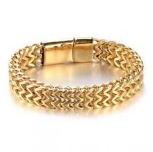 Simple Fashion Hot Sale Quality Metal Braided Bracelet Bangle Men Hip Hop Party Rock Jewelry Gift 2024 - buy cheap