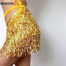 Falda de baile latino para mujer, falda de baile profesional de Sumba, vestido de lentejuelas con borla latina de Rumba Qia para escenario barato para adultos 2024 - compra barato