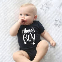Mama's Boy Baby Bodysuit Newborn Baby Boy Short Sleeve Letter Print Romper Onesies Funny Infant Baby Body Jumpsuit Clothes 0-24M 2024 - buy cheap